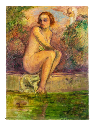 Antonio Feltrinelli, Seated Nude, Oil on Canvas, 1930s