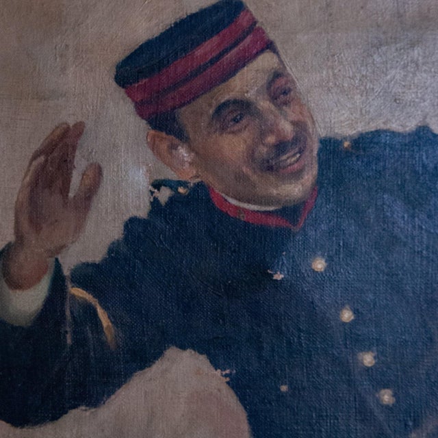 J. Cusachs, Young Private, 1890s-1900s, Oil on Canvas For Sale - Image 3 of 6