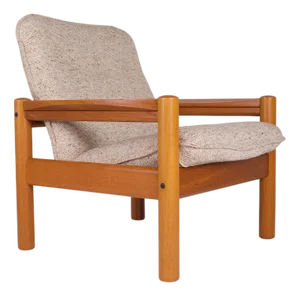 Danish Armchair in Teak and Wool, 1970s