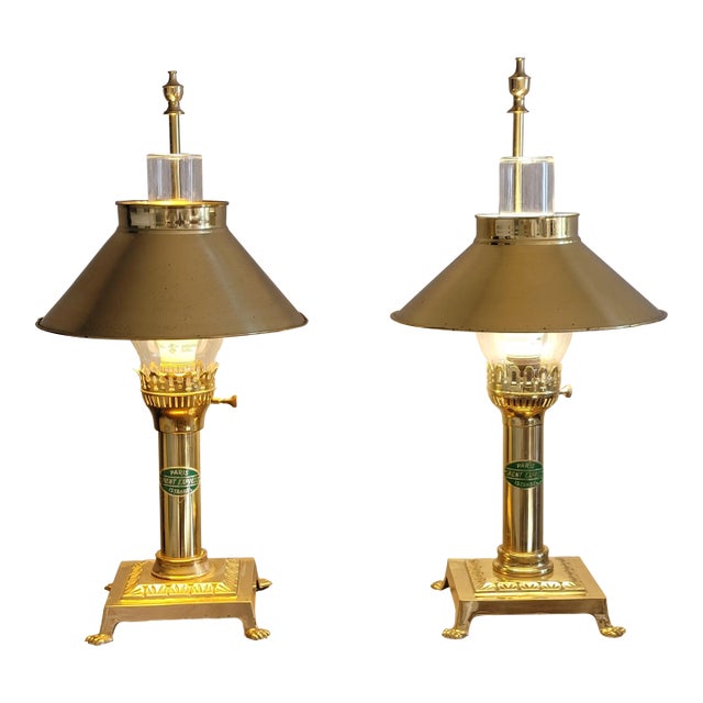 Pair of Vintage Brass Lamps Inspired by the Paris-Istanbul Orient Express For Sale
