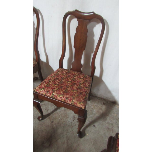 Queen Anne 1980s Set Pa Pennsylvania House Cherry Dining Room Chairs Queen Anne For Sale - Image 3 of 7