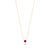Minimalism Natural Heart Cut Ruby Chain Necklace for Girlfriend in 18k Yellow Gold For Sale - Image 3 of 12
