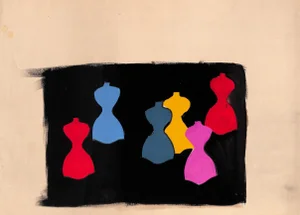 Lanvin of Paris Original Circa 1950s Advertising Watercolor Artwork