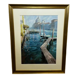 Early 21st Century Marine Painting "The Grand Canal & San Salute" by James Bartholomew Rsma