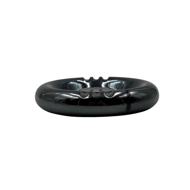 Space Age Blue Iridescent Ceramic Ashtray / Vide Poche, Italy 1970s For Sale - Image 12 of 13