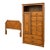Vintage Harrison Solid Oak Gentleman’s Chest and Queen Headboard & Bed Frame Set For Sale