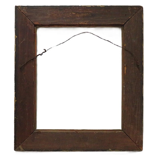 19th C. Antique Victorian Picture Frame Gilt Wood & Gesso Leaves & Flowers Fits 17 1/4" X 14 1/2" Rabbet Opening For Sale In Providence - Image 6 of 6