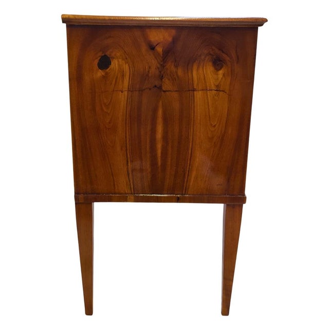 Biedermeier Walnut Two-Drawer Commode on Tapered Legs For Sale - Image 5 of 11