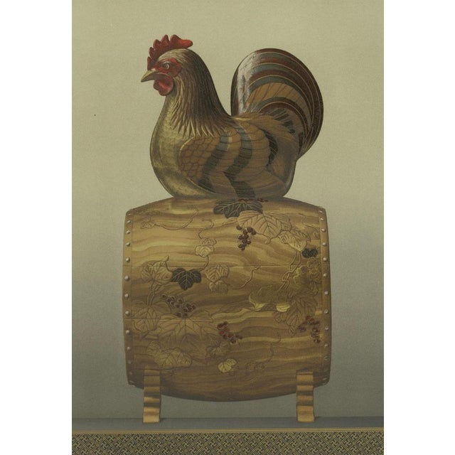G. A. Audsley, Japanese Rooster Drum Stand, 1880s, Lithograph on Paper For Sale - Image 6 of 11