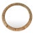 Vintage Rattan Round Mirror For Sale