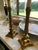 French Brass French Style Candlestick Lamps a Pair For Sale - Image 3 of 11
