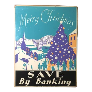 Vintage "Save by Banking" Poster