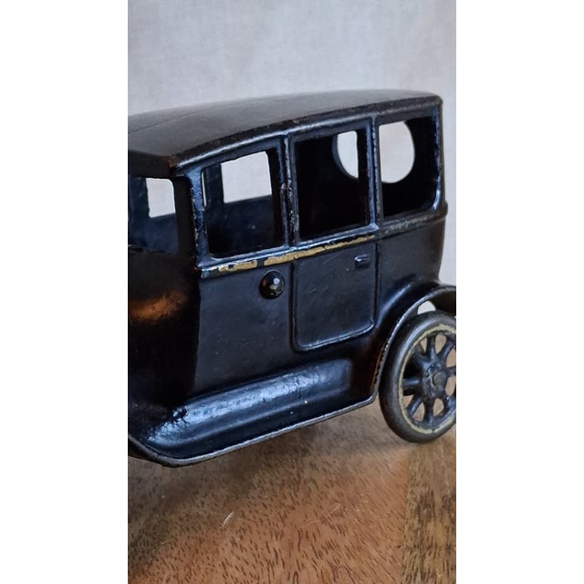 Share Antique Arcade Cast Iron Ford Model T Tudor Sedan Toy C. 1925 Original Paint For Sale - Image 9 of 17