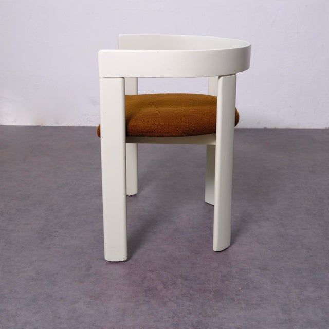Gorgeous dining chair/armchair inspired by the iconic "Pigreco" model designed by Tobia Scarpa in 1957. This is a...