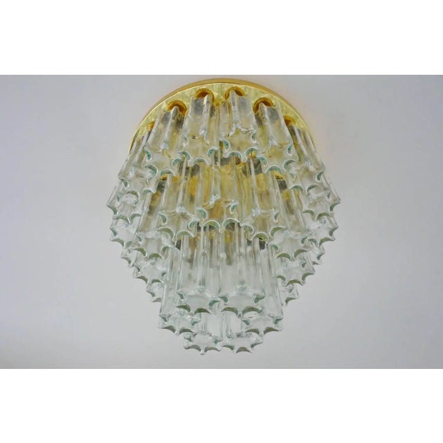 Large Brass Chandeliers from Limburg Glashütte, 1960s, Set of 2 For Sale - Image 3 of 9
