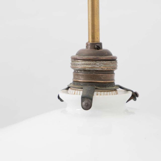 Early 20th Century White Lacquered Metal Ceiling Lamp For Sale - Image 5 of 7