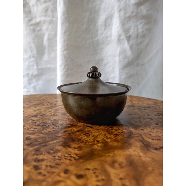 1930s Art Deco Bronze Pot by Just Andersen, 1930s For Sale - Image 5 of 10