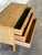 Oak Three-Drawer Dresser With Brass Hardware Danish Mid-Century Modern 1970s For Sale - Image 11 of 12