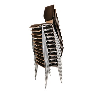 Modernist Desk Chairs by Carlo Ratti, 1970s, Set of 12 For Sale