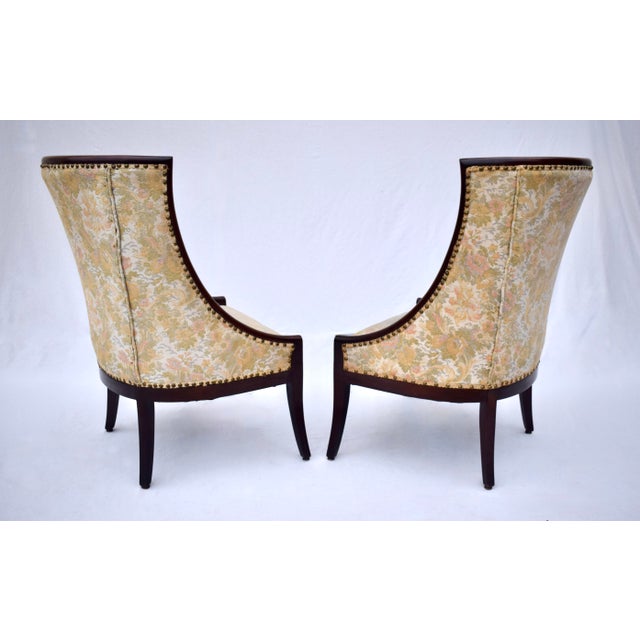 Wood French Empire Style Occasional Chairs, Pair For Sale - Image 7 of 12