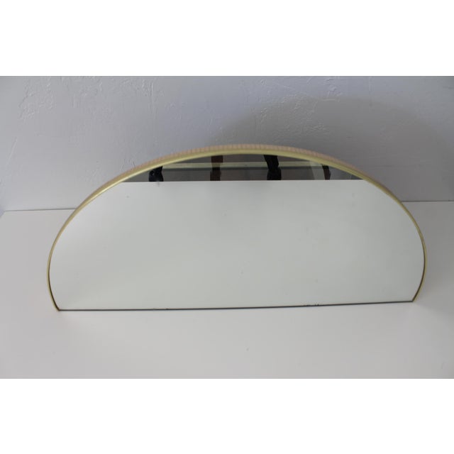 Vintage 70s Disco Console Table, Cascading Demilune Wall Mounted Shelf in Gold For Sale - Image 9 of 18