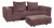 Set of Fabric Corduroy Moss Three-Seater Sofa and Ottoman in Pink Mauve Sofa from COR For Sale