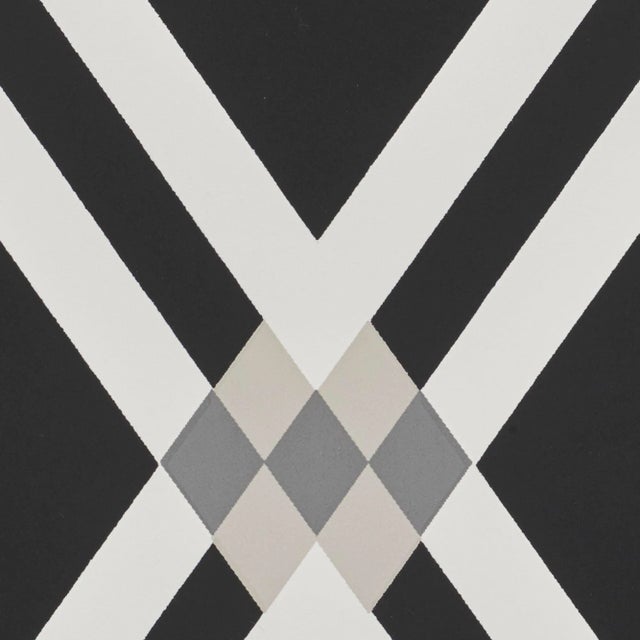 Schumacher X David Oliver Asolo Wallpaper in Charcoal For Sale