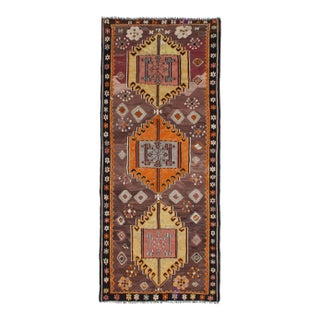 Vintage Decorative Turkish Kilim Rug - 5`1" X 12`2" For Sale