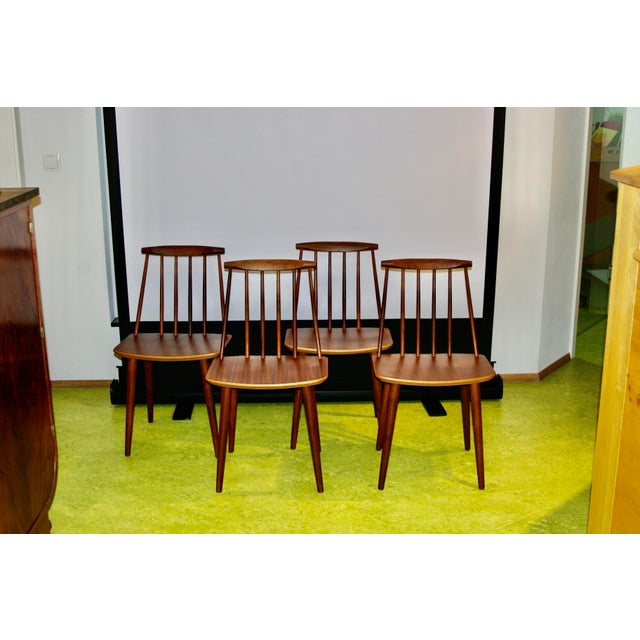 Four J77 Model Chairs by Folke Plasson for FDB, 1960, Set of 4 For Sale - Image 10 of 10