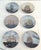 This marvelous set of 6 vintage 1980's American Clipper Ship plates is created in gorgeous ivory porcelain with hand-...