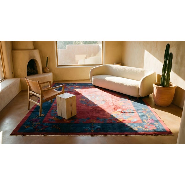 1920s Chinese Art Deco Carpet ( 8'3'' x 9'7'' - 252 x 292 ) For Sale - Image 15 of 15