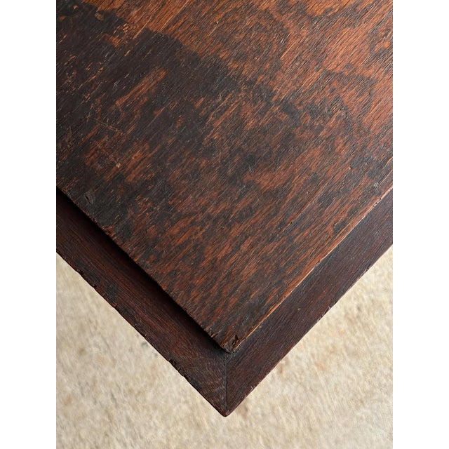 Brown Antique 19th Century Oak Schoolhouse Writing Desk For Sale - Image 8 of 18