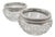 Sterling Silver and Cut Crystal Salt Cellars, 1890s, Set of 2 For Sale