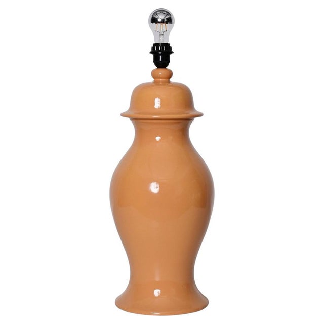 Italian Glazed Ceramic Table Lamp by Tommaso Barbi, 1960s For Sale - Image 15 of 15