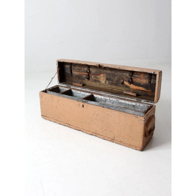 Vintage Handmade Tool Box For Sale - Image 4 of 12