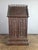 Small Neo-Gothic style niche in finely carved oak, 19th Miniature chapel for relics. 19th century Width: 25 cm ( 9.84...