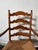 Vintage Tell City or Ethan Allen Style Colonial Early American Ladderback Dining Wooden Arm Chair featuring a hand-woven...