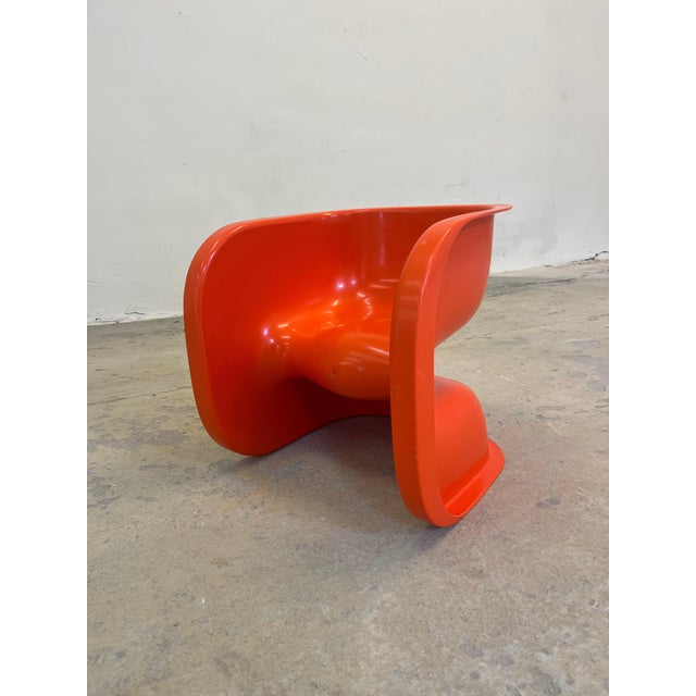 Multifunctional Children's Chair in Orange by Johannes Foersom & Peter Hiort Lorenzen for Cado For Sale - Image 6 of 11