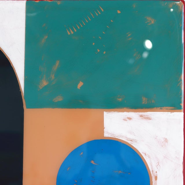 A Bit Bluey - Original Contemporary Minimalist Abstract Mixed Media Painting by Ricky Hunt For Sale In Los Angeles - Image 6 of 9