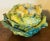 Antique 18th century French tin glaze faience soup tureen in the form of a large head of lettuce or cabbage. Measures 13"...
