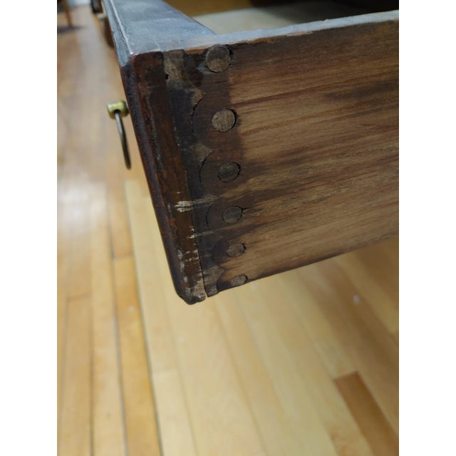Antique 19th Century Mahogany Renaissance Revival Banker's Cylinder Secretary Desk For Sale - Image 11 of 13