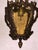 Brass Glass Single Light Chandelier, 1950s For Sale - Image 4 of 11