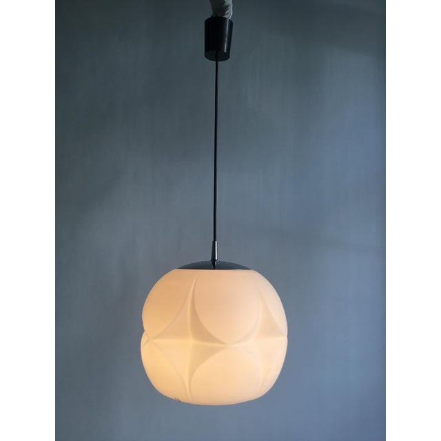 Opal Glass Pendant Light from Peill & Putzler, Germany, 1970s For Sale - Image 7 of 9
