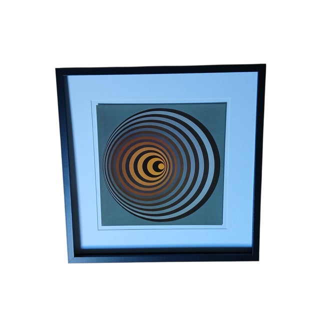 Victor Vasarely, Vonal, 1971, Serigraph, Framed For Sale - Image 4 of 4