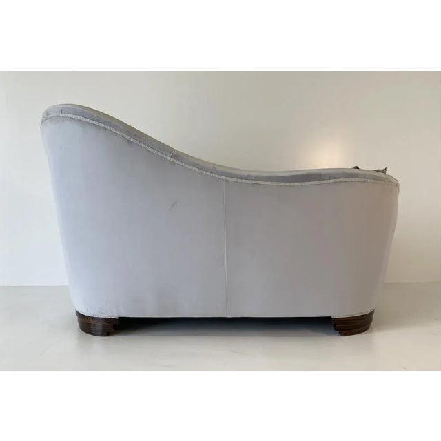 Art Deco Velvet and Macassar Sofa, 1950s For Sale - Image 9 of 11