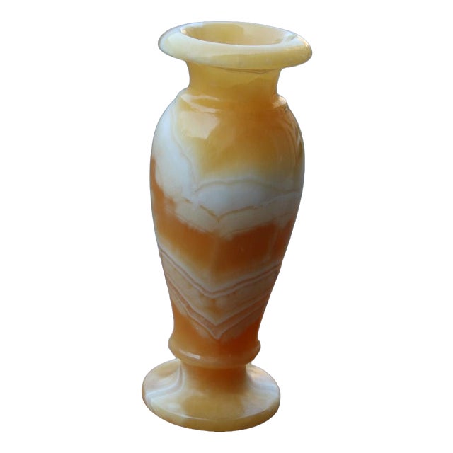Circular Vase in Yellow Onyx, Italy, 1960, 1950 For Sale
