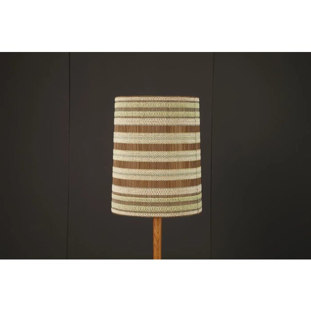 Maria Kipp California Modern Maria Kipp Woven Lampshade in Sage, Cream, and Brown, 1960s For Sale - Image 4 of 10