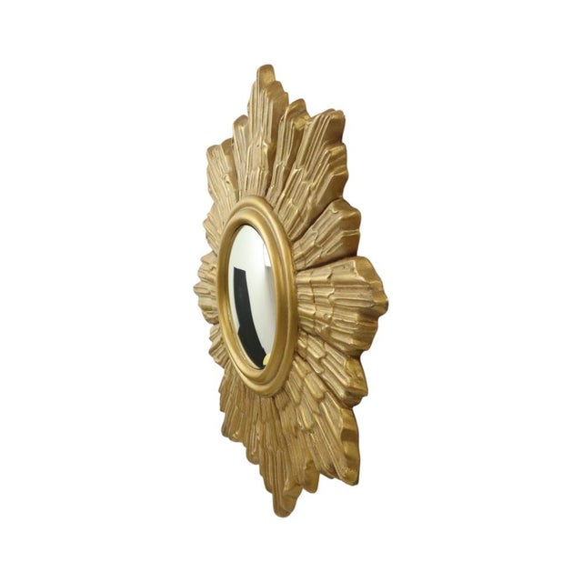 Convex Gilt Sunburst Mirror, 1960s For Sale - Image 6 of 16