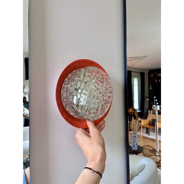Vintage Cut Glass Wall Lights, 1960s, Set of 2 For Sale - Image 4 of 9