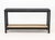 Contemporary Ebonized Wood Console Table, with rattan inset undertier. 32" H x 60.25" W x 16" D. Provenance: From a New...